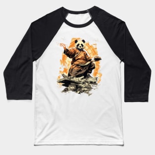 Dim Sum Panda Retro Design Baseball T-Shirt